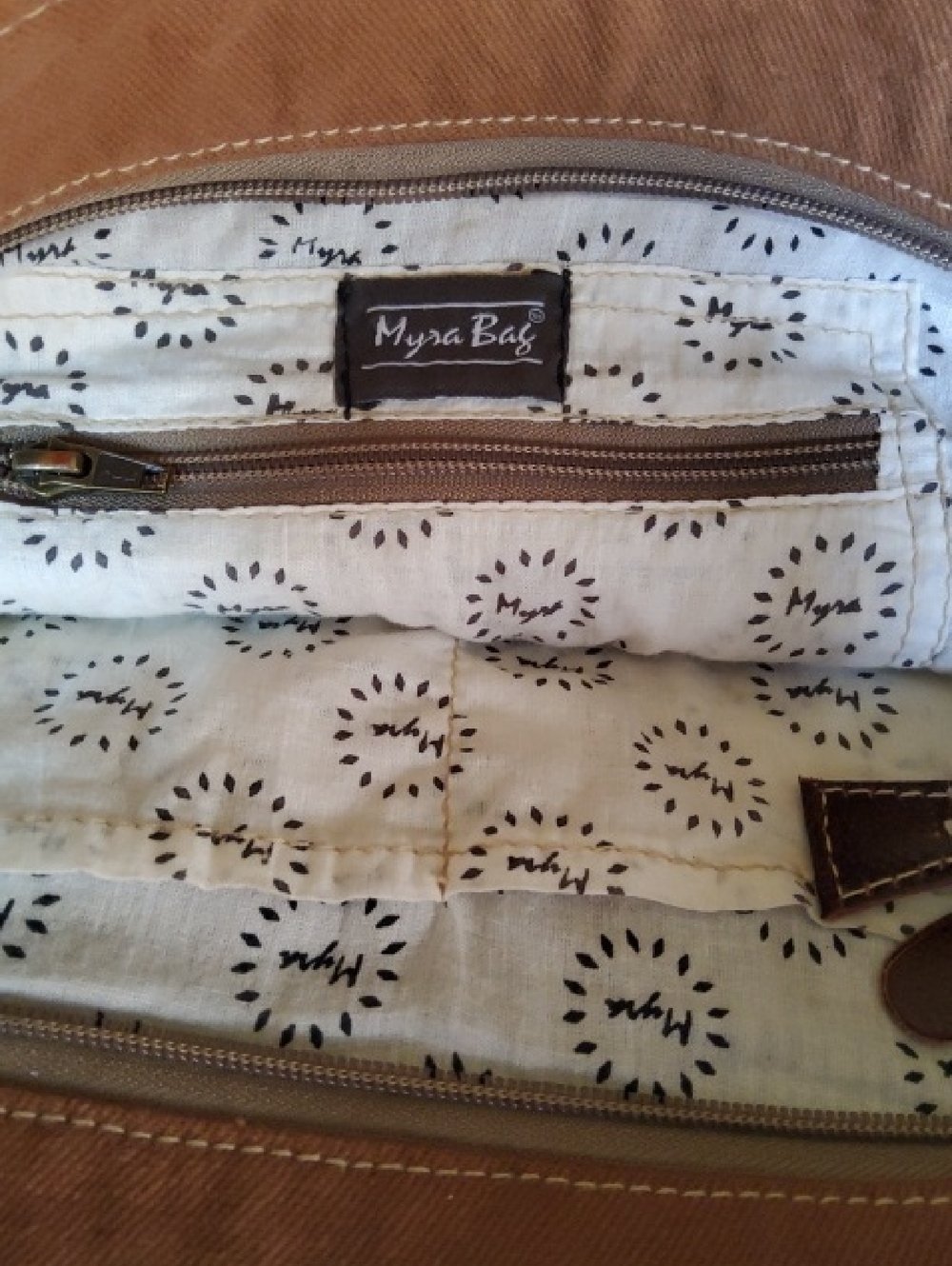 Myra Bag Tooled Turquoise Leather,cowhide accents tote. - Picture 8 of 9